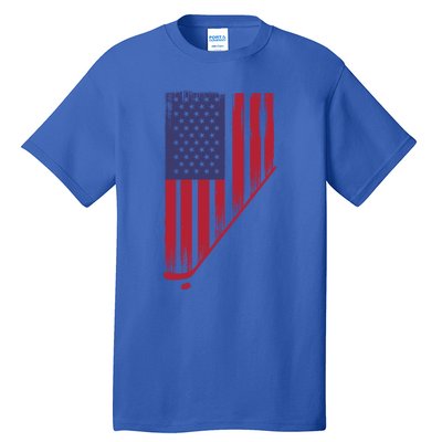 Beautiful America With Ice Hockey Funny Gift Tall T-Shirt