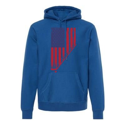 Beautiful America With Ice Hockey Funny Gift Premium Hoodie