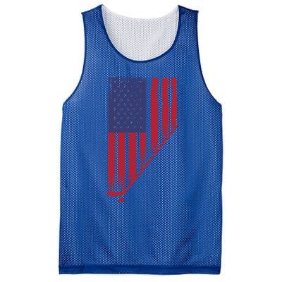 Beautiful America With Ice Hockey Funny Gift Mesh Reversible Basketball Jersey Tank