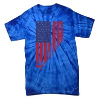 Beautiful America With Ice Hockey Funny Gift Tie-Dye T-Shirt