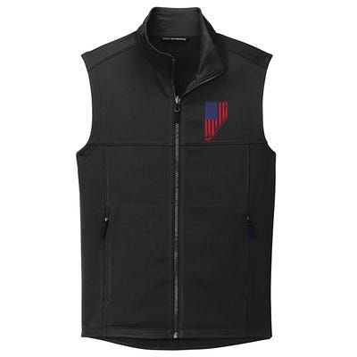 Beautiful America With Ice Hockey Funny Gift Collective Smooth Fleece Vest