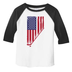 Beautiful America With Ice Hockey Funny Gift Toddler Fine Jersey T-Shirt