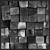 Black and white wood Bricks texture Pattern  7 Panel Mesh Trucker Snapback Hat