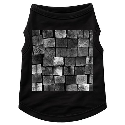 Black and white wood Bricks texture Pattern  Doggie Tank