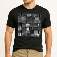 Black and white wood Bricks texture Pattern  Performance Shirt