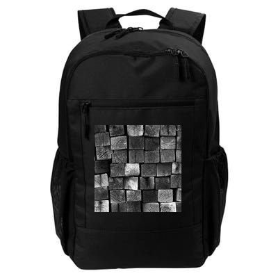 Black and white wood Bricks texture Pattern  Backpack