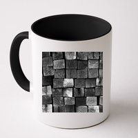 Black and white wood Bricks texture Pattern  Mug