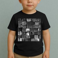 Black and white wood Bricks texture Pattern  Toddler T-Shirt