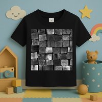 Black and white wood Bricks texture Pattern  Toddler T-Shirt
