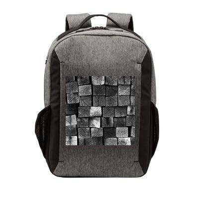 Black and white wood Bricks texture Pattern  Vector Backpack