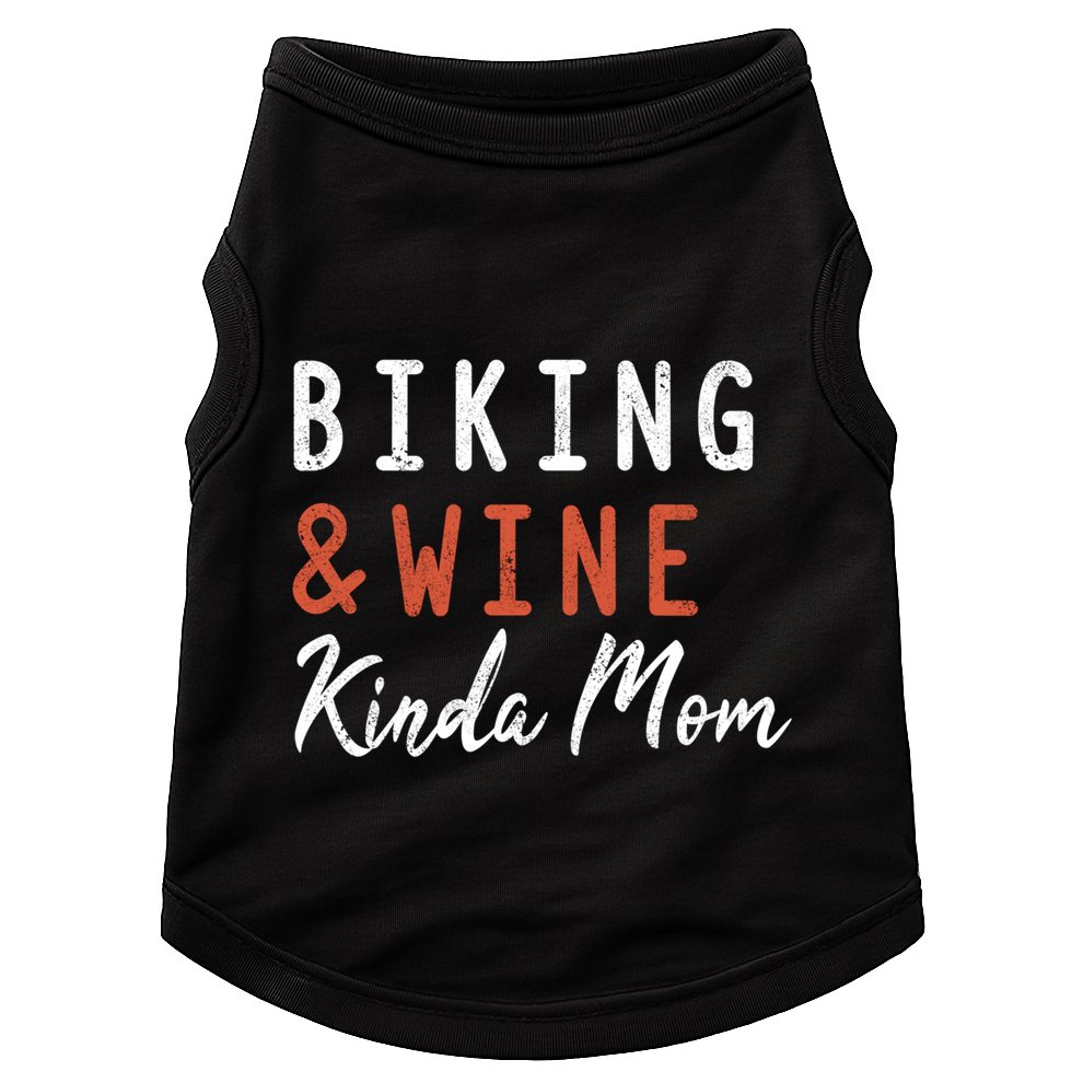 Biking And Wine Kinda Mom Mountain Bike Trails Bycicle Great Gift Doggie Tank