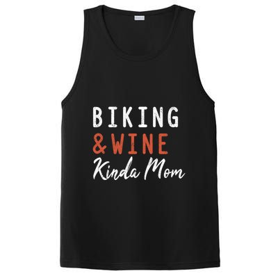 Biking And Wine Kinda Mom Mountain Bike Trails Bycicle Great Gift PosiCharge Competitor Tank
