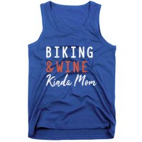 Biking And Wine Kinda Mom Mountain Bike Trails Bycicle Great Gift Tank Top