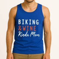 Biking And Wine Kinda Mom Mountain Bike Trails Bycicle Great Gift Tank Top