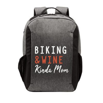 Biking And Wine Kinda Mom Mountain Bike Trails Bycicle Great Gift Vector Backpack