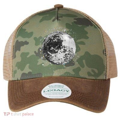 Black And White Disco Ball Club Retro Legacy Tie Dye Trucker Hat