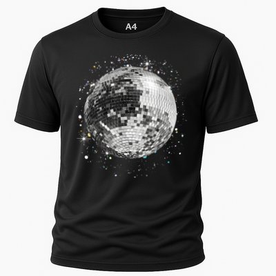 Black And White Disco Ball Club Retro Performance Shirt