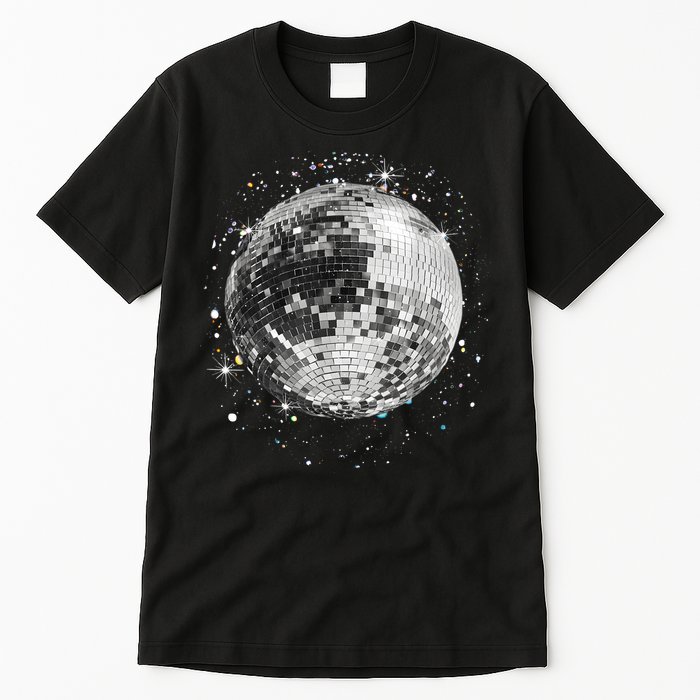 Black And White Disco Ball Club Retro Tall T-Shirt