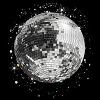 Black And White Disco Ball Club Retro Tall T-Shirt