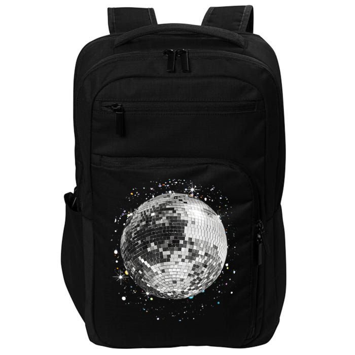 Black And White Disco Ball Club Retro Impact Tech Backpack