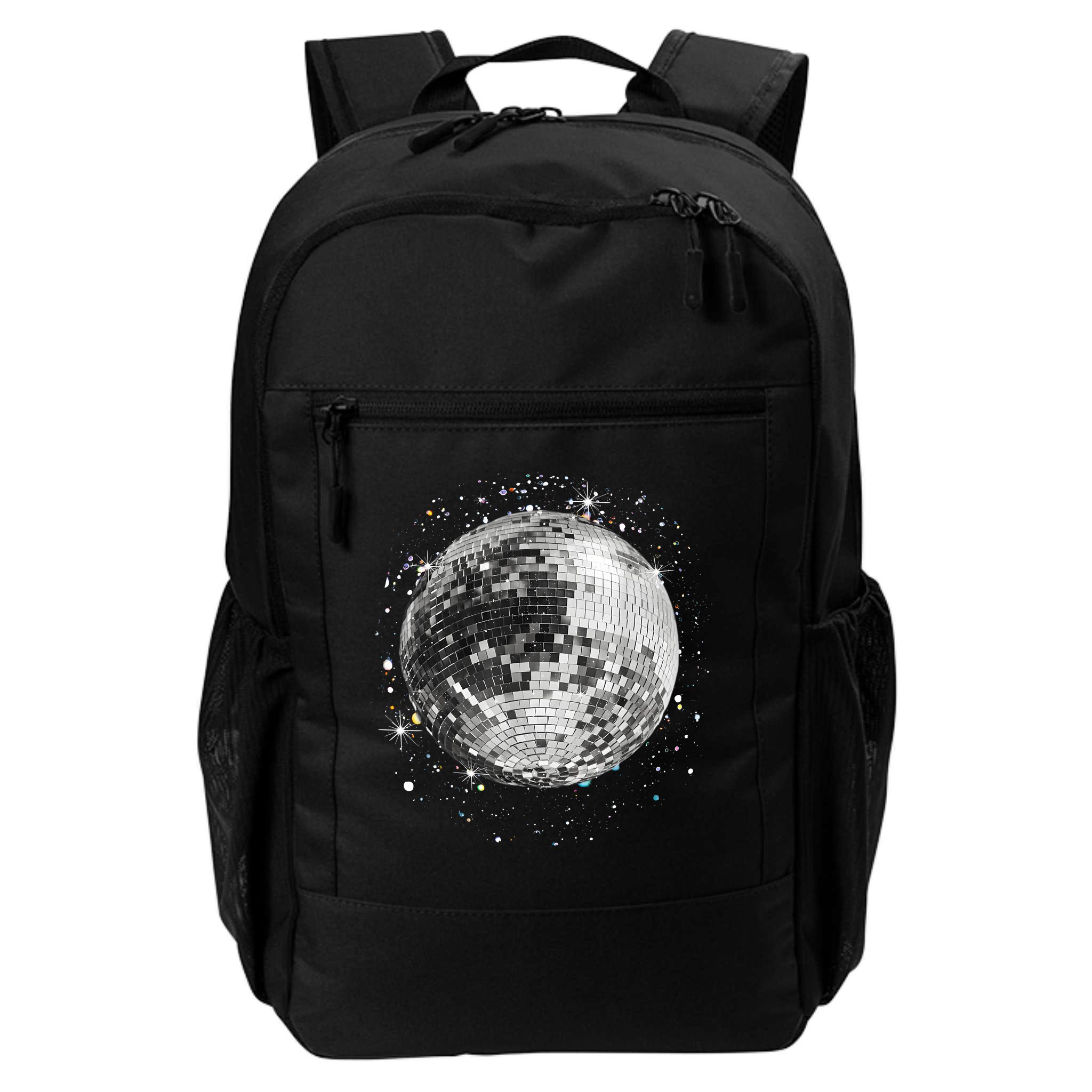 Black And White Disco Ball Club Retro Backpack