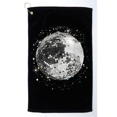 Black And White Disco Ball Club Retro Golf Towel