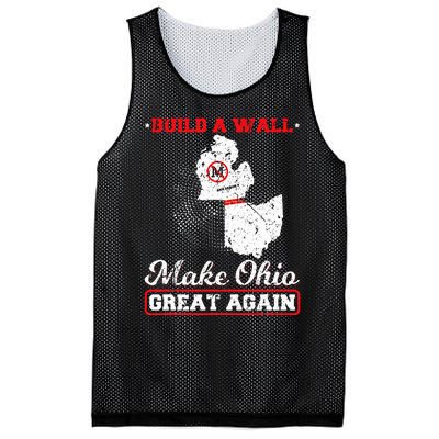 Build A Wall Make Ohio Great Again Funny State Gift Parody Mesh Reversible Basketball Jersey Tank