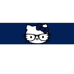 Black And White Cute Kitten Nerd Glasses Bumper Sticker