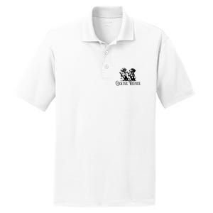 Black And White Illustration Of Two Anthropomorphic Dachshunds Standing Upright PosiCharge RacerMesh Polo