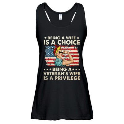 Being A Wife Is A Choice Being A Veterans Wife Is Privilege Ladies Essential Flowy Tank