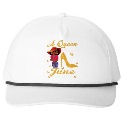 Birthday Afro Wo Sun Hat A Queen Was Born In June Snapback Five-Panel Rope Hat