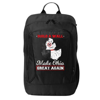 Build A Wall Make Ohio Great Again Funny State Gift Parody City Backpack