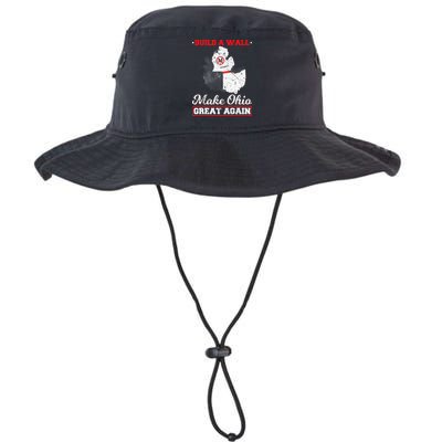Build A Wall Make Ohio Great Again Funny State Gift Parody Bucket Hat