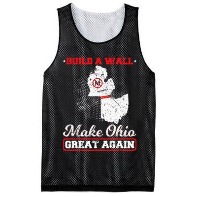 Build A Wall Make Ohio Great Again Funny State Gift Parody Mesh Reversible Basketball Jersey Tank