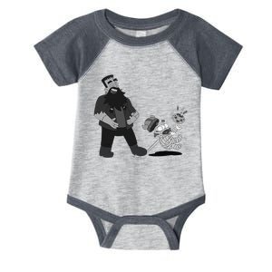 Black And White Viking Halloween Spooky Fun Infant Baby Jersey Bodysuit