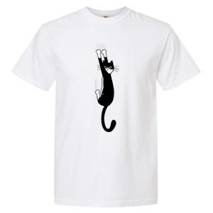 Black And White Cat Hanging On Funny Tuxedo Cat Lovers Garment-Dyed Heavyweight T-Shirt