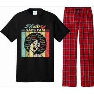 Black Afro Woman Melanin Girl Black History Month Motivation Pajama Set