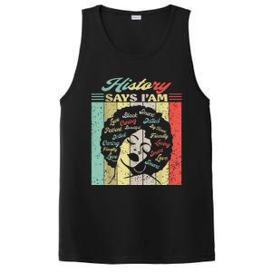 Black Afro Woman Melanin Girl Black History Month Motivation PosiCharge Competitor Tank