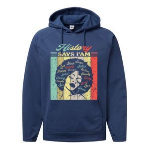 Black Afro Woman Melanin Girl Black History Month Motivation Performance Fleece Hoodie