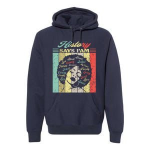 Black Afro Woman Melanin Girl Black History Month Motivation Premium Hoodie