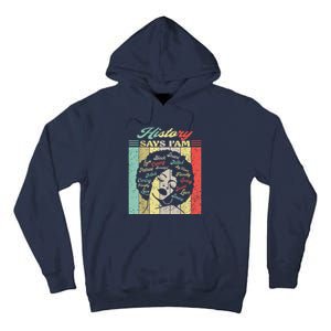 Black Afro Woman Melanin Girl Black History Month Motivation Tall Hoodie