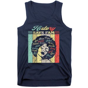 Black Afro Woman Melanin Girl Black History Month Motivation Tank Top