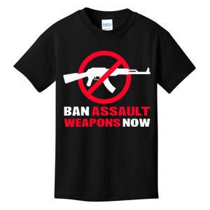 Ban Assault Weapons Now Kids T-Shirt