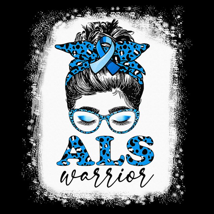 Bleached ALS Warrior Leopard Messy Hair Bun ALS Awareness Impact Tech Backpack