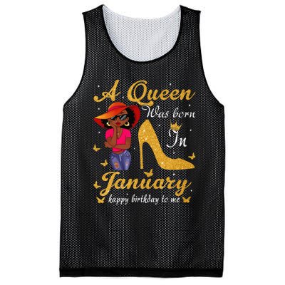 Birthday Afro Wo Sun Hat A Queen Was Born In January Mesh Reversible Basketball Jersey Tank