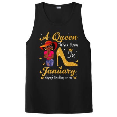 Birthday Afro Wo Sun Hat A Queen Was Born In January PosiCharge Competitor Tank