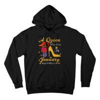 Birthday Afro Wo Sun Hat A Queen Was Born In January Tall Hoodie