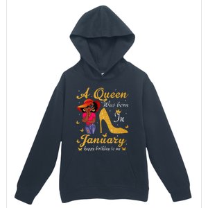 Birthday Afro Wo Sun Hat A Queen Was Born In January Urban Pullover Hoodie