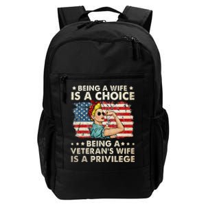 Being A Wife Is A Choice Being A Veterans Wife Is Privilege Daily Commute Backpack