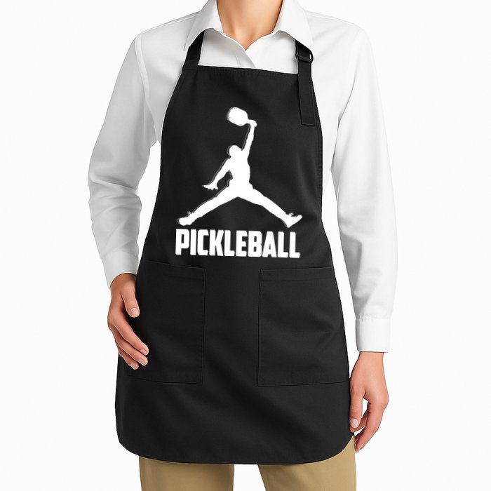 Black And White Pickleball Sports Logo Apron